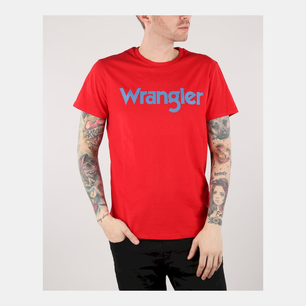 Wrangler T Shirt W7a86dxxx Red Vermelho Shot2