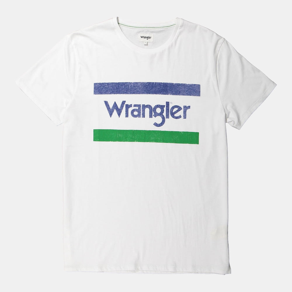 Wrangler T Shirt W7b27fxxx White Branco Shot4