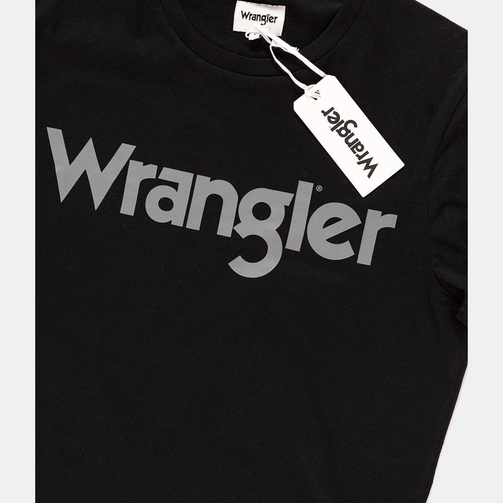 Wrangler T Shirt W7c04d Black Preto Shot11
