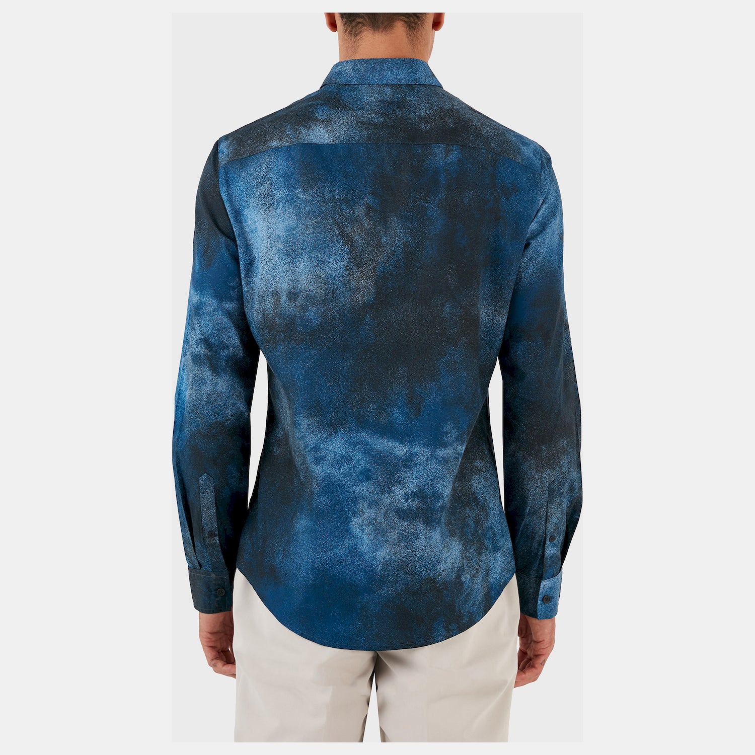 Armani Exchange Camisa  Shirt 6rzc30 Znxlz Blue Multi Azul Multicolor_shot1