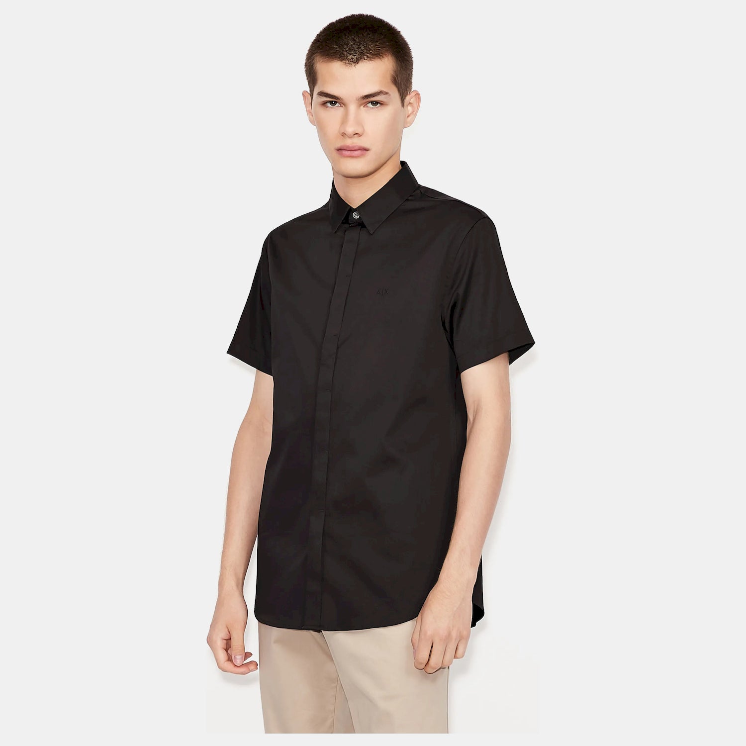 Armani Exchange Camisa  Shirt 8nzcbf Zn10z Black Preto_shot1