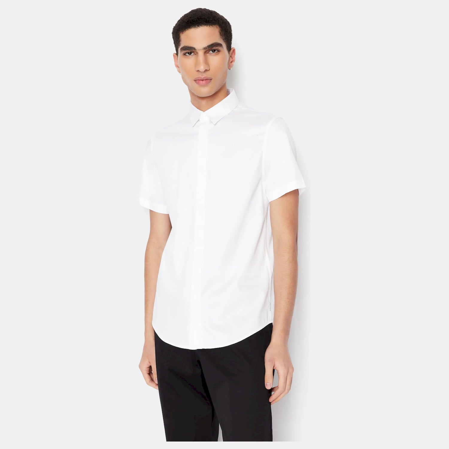 Armani Exchange Camisa  Shirt 8nzcbf Zn10z White Branco_shot1