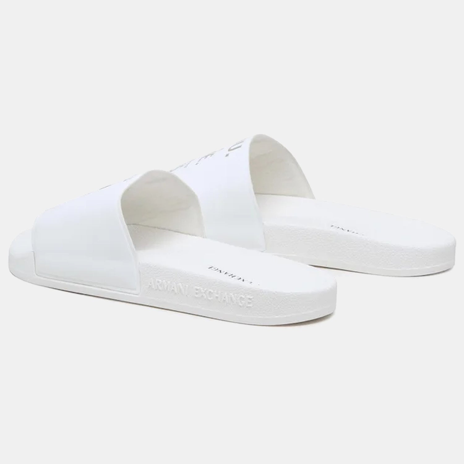 Armani Exchange Chinelos Slippers Xup004 Xv597 Whi Gold Branco Dourado_shot2