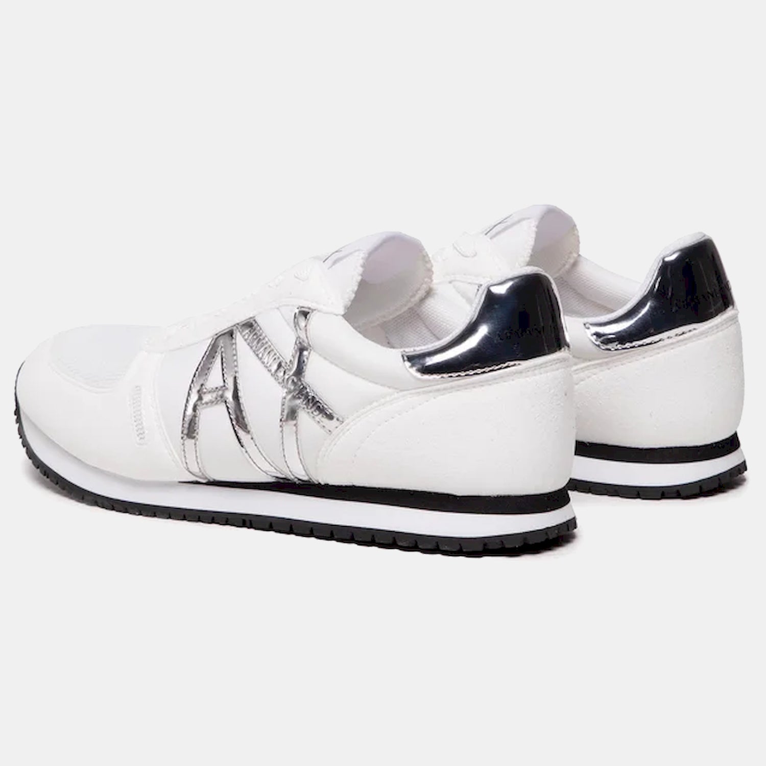 Armani Exchange Sapatilhas Sneakers Shoes Xdx031 Xcc62 Whi Silver Branco Prateado_shot1