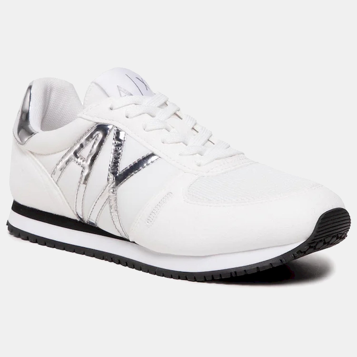 Armani Exchange Sapatilhas Sneakers Shoes Xdx031 Xcc62 Whi Silver Branco Prateado_shot5