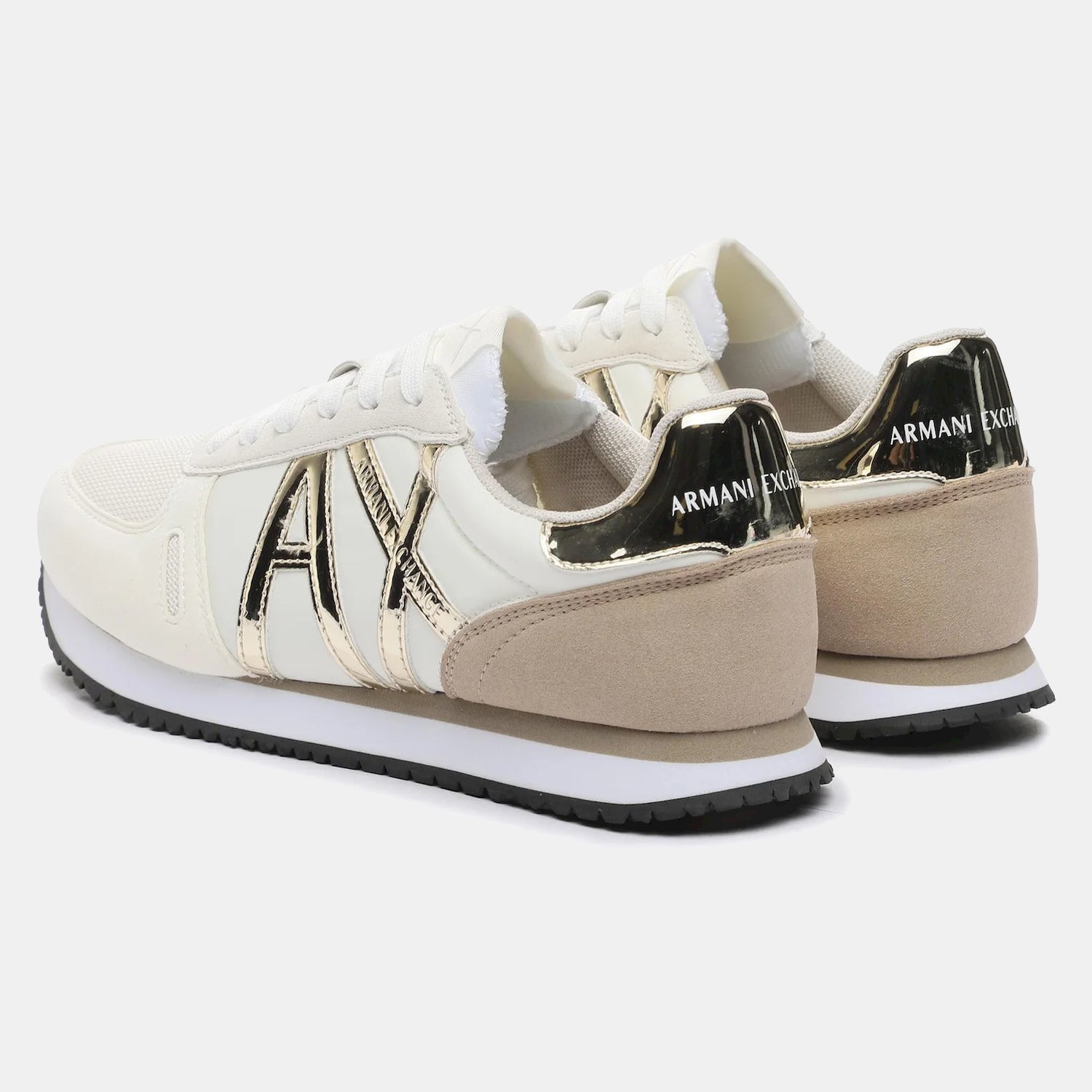 Armani Exchange Sapatilhas Sneakers Shoes Xdx031 Xv137 Beige Gold Beige Ouro_shot1