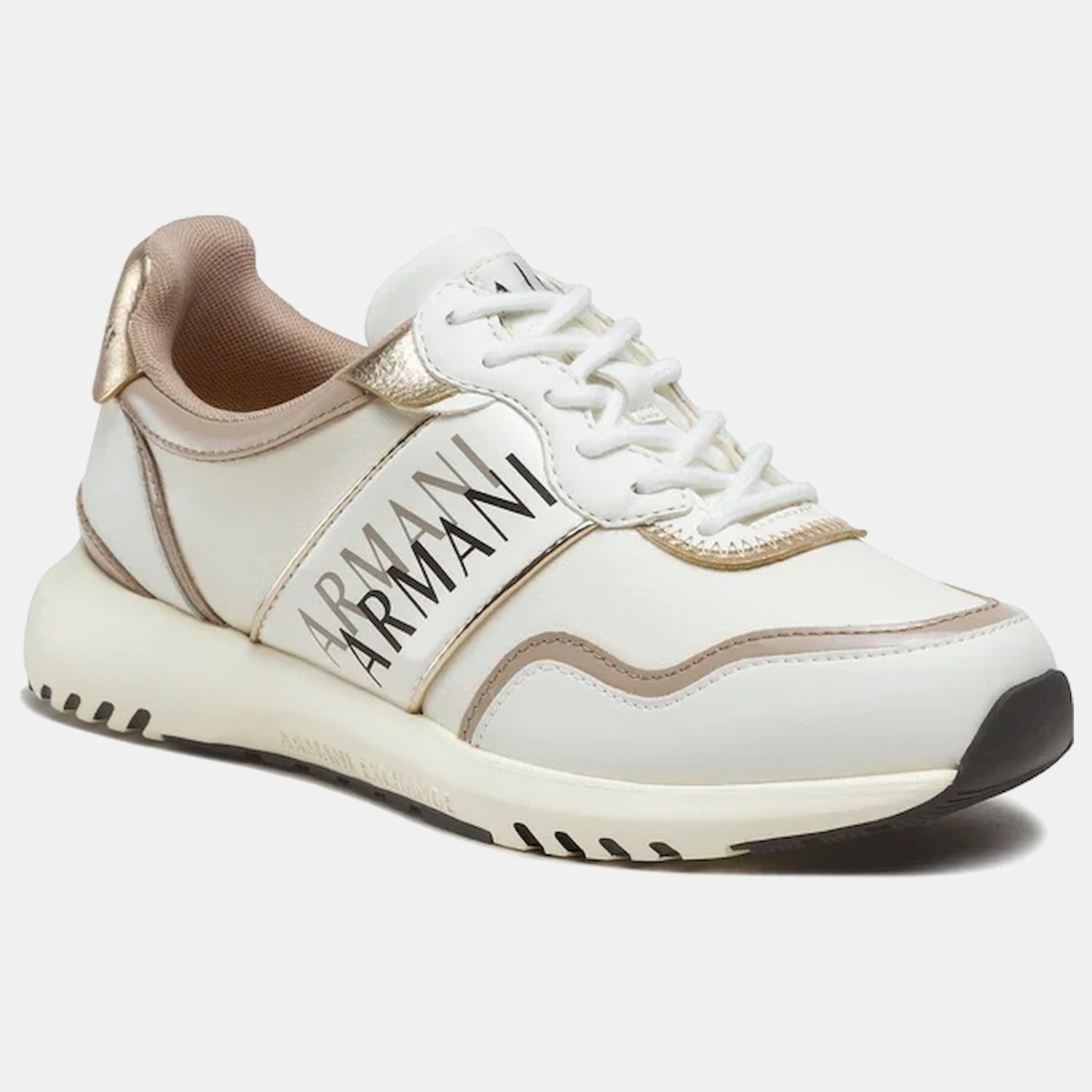 Armani Exchange Sapatilhas Sneakers Shoes Xdx087 Xv450 White Beig Branco Beige_shot4