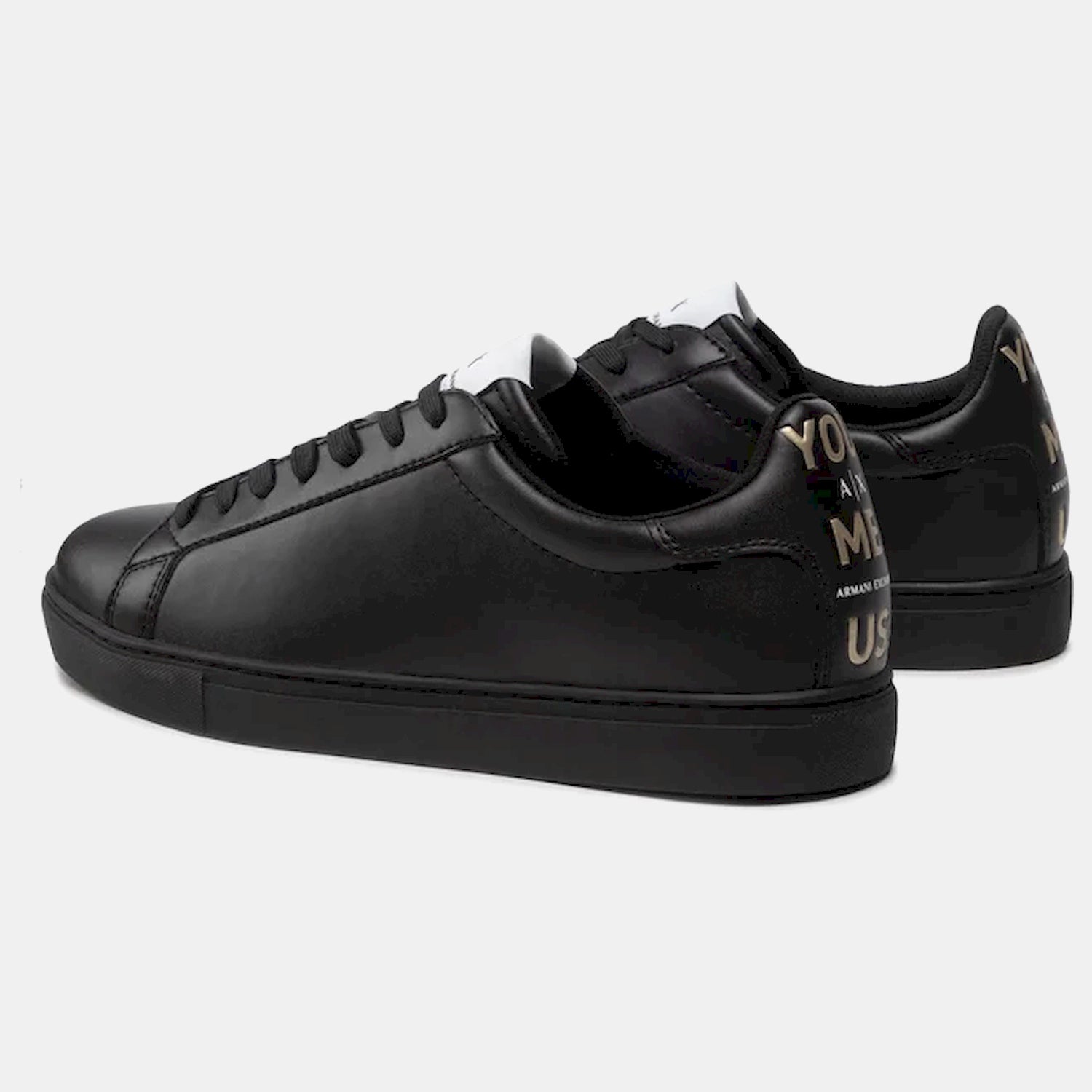 Armani Exchange Sapatilhas Sneakers Shoes Xux001 Xv596 Blk Gold Preto Ouro_shot2
