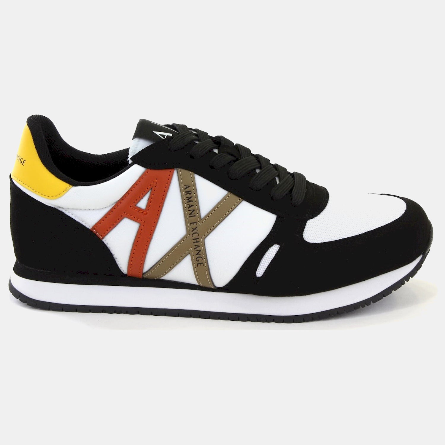 Armani Exchange Sapatilhas Sneakers Shoes Xux017 Xv028 Blk Whi Or Preto Branco Or_shot1
