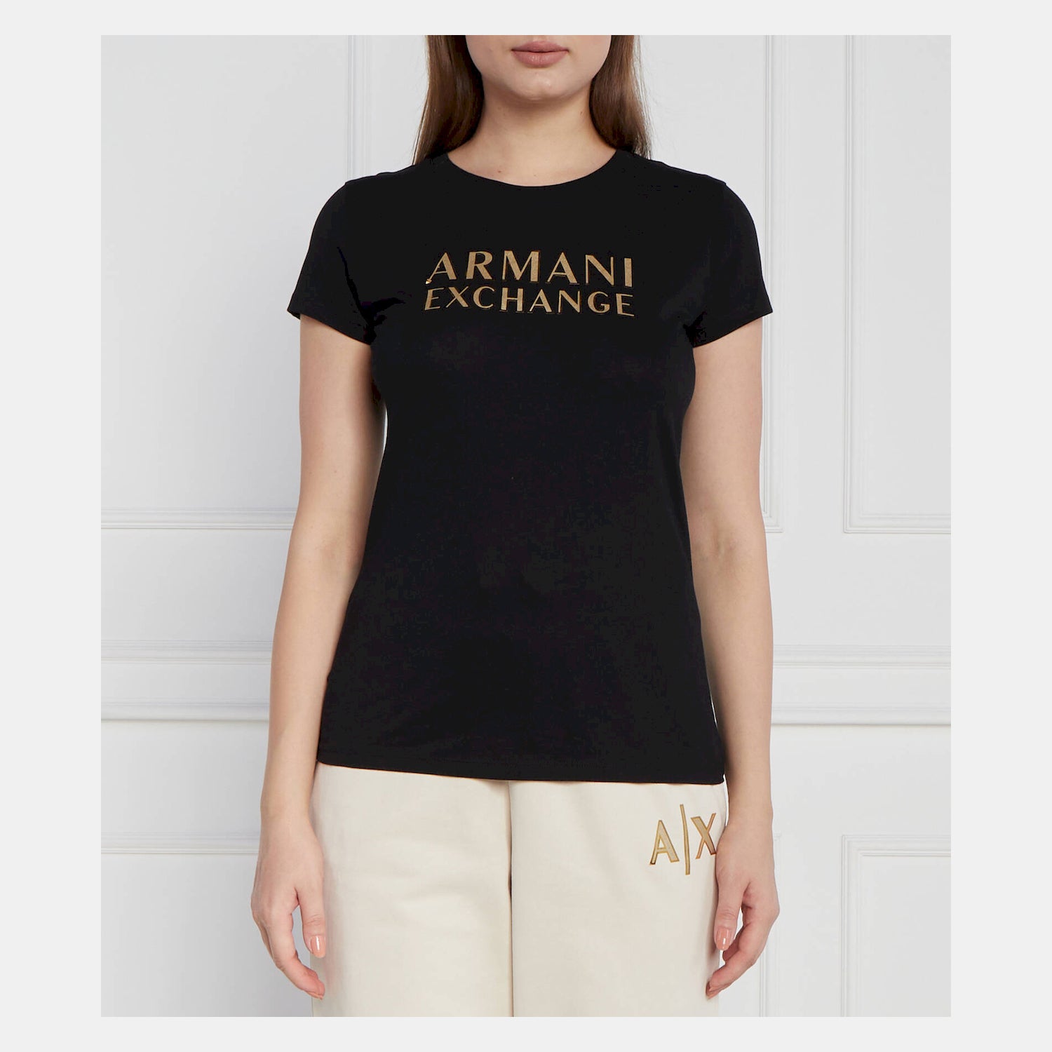 Armani Exchange T Shirt 6ryt07 Yj8qz Black Preto_shot1
