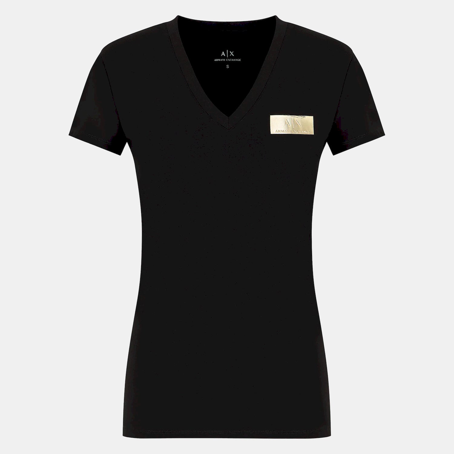 Armani Exchange T Shirt 6ryt46 Yjc7z Blk Gold Preto Ouro_shot3