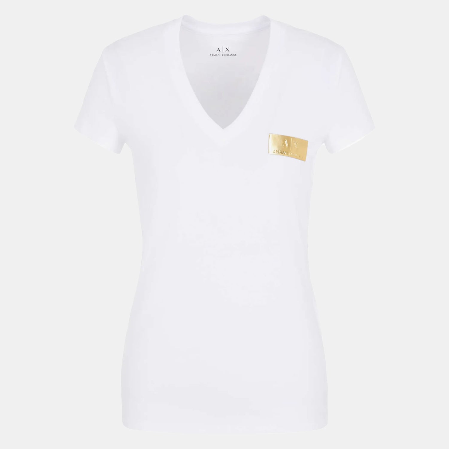 Armani Exchange T Shirt 6ryt46 Yjc7z Whi Gold Branco Dourado_shot4