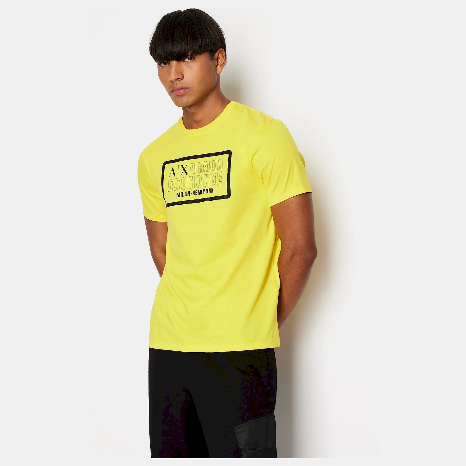 Armani Exchange T Shirt 6rztad Zja5z Yellow Amarelo_shot4