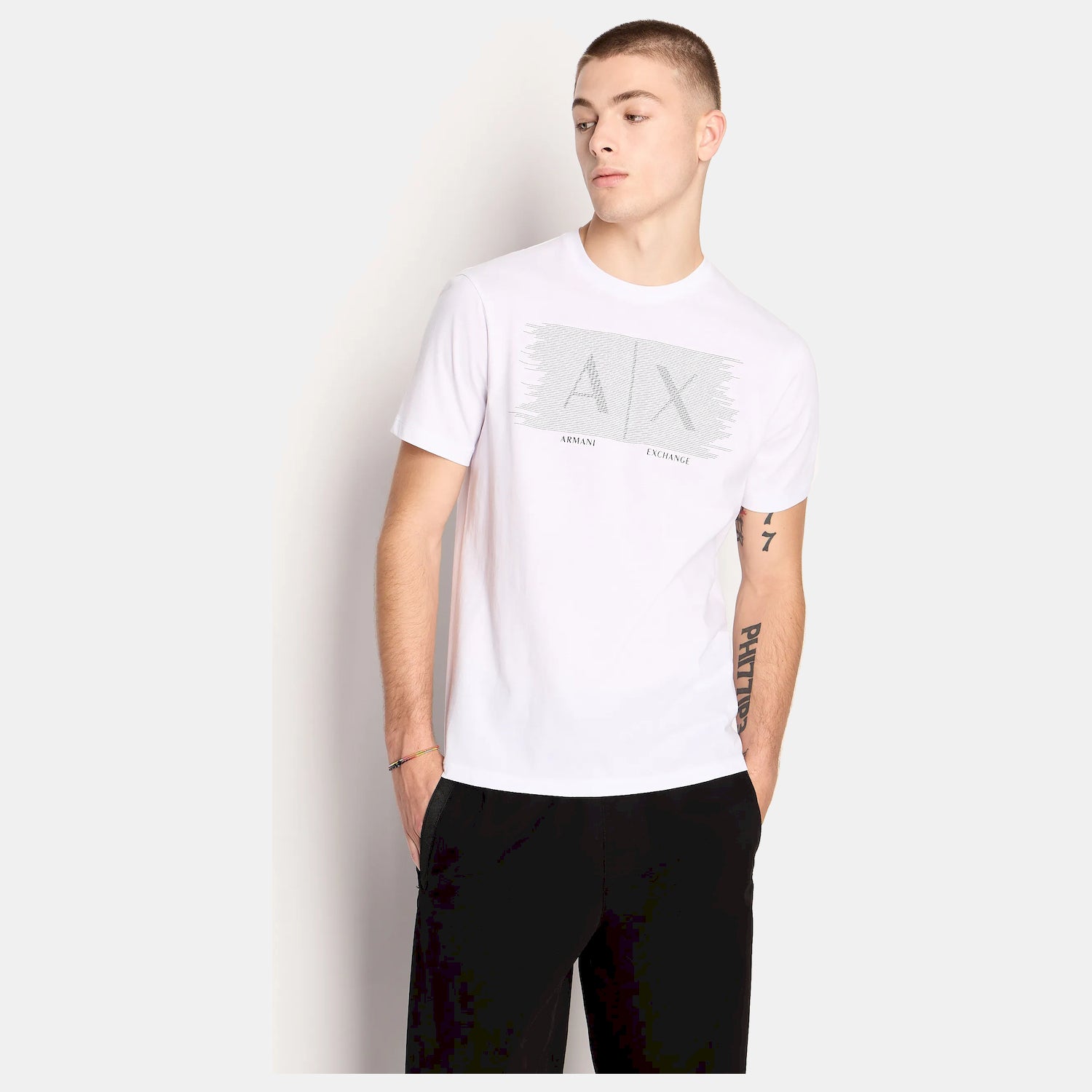 Armani Exchange T Shirt 6rzthb Zjh4z White Branco_shot4