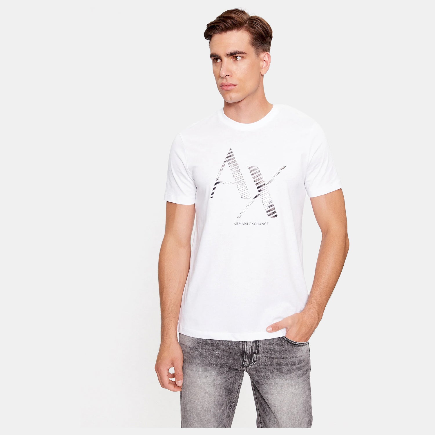 Armani Exchange T Shirt 6rztkd Zjbyz White Branco_shot4