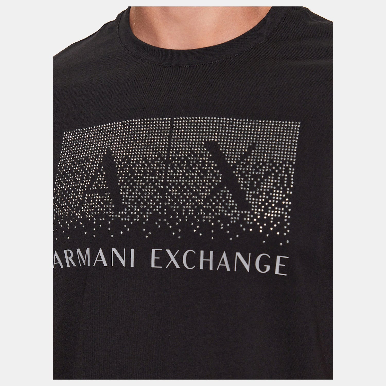 Armani Exchange T Shirt 6rztke Zj8ez Black Preto_shot2