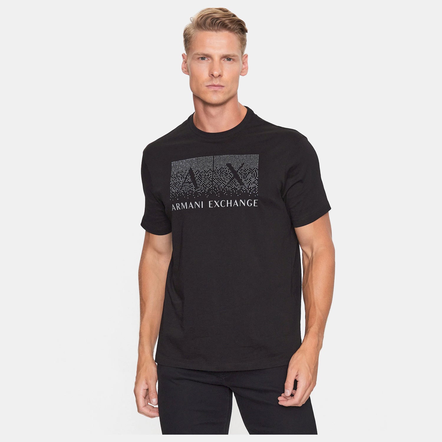 Armani Exchange T Shirt 6rztke Zj8ez Black Preto_shot4
