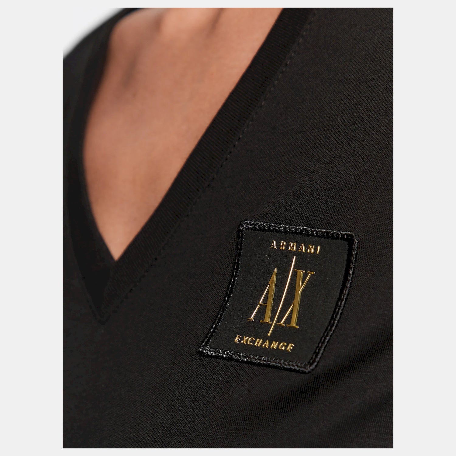 Armani Exchange T Shirt 8nytnx Yjg3z Blk Gold Preto Ouro_shot1