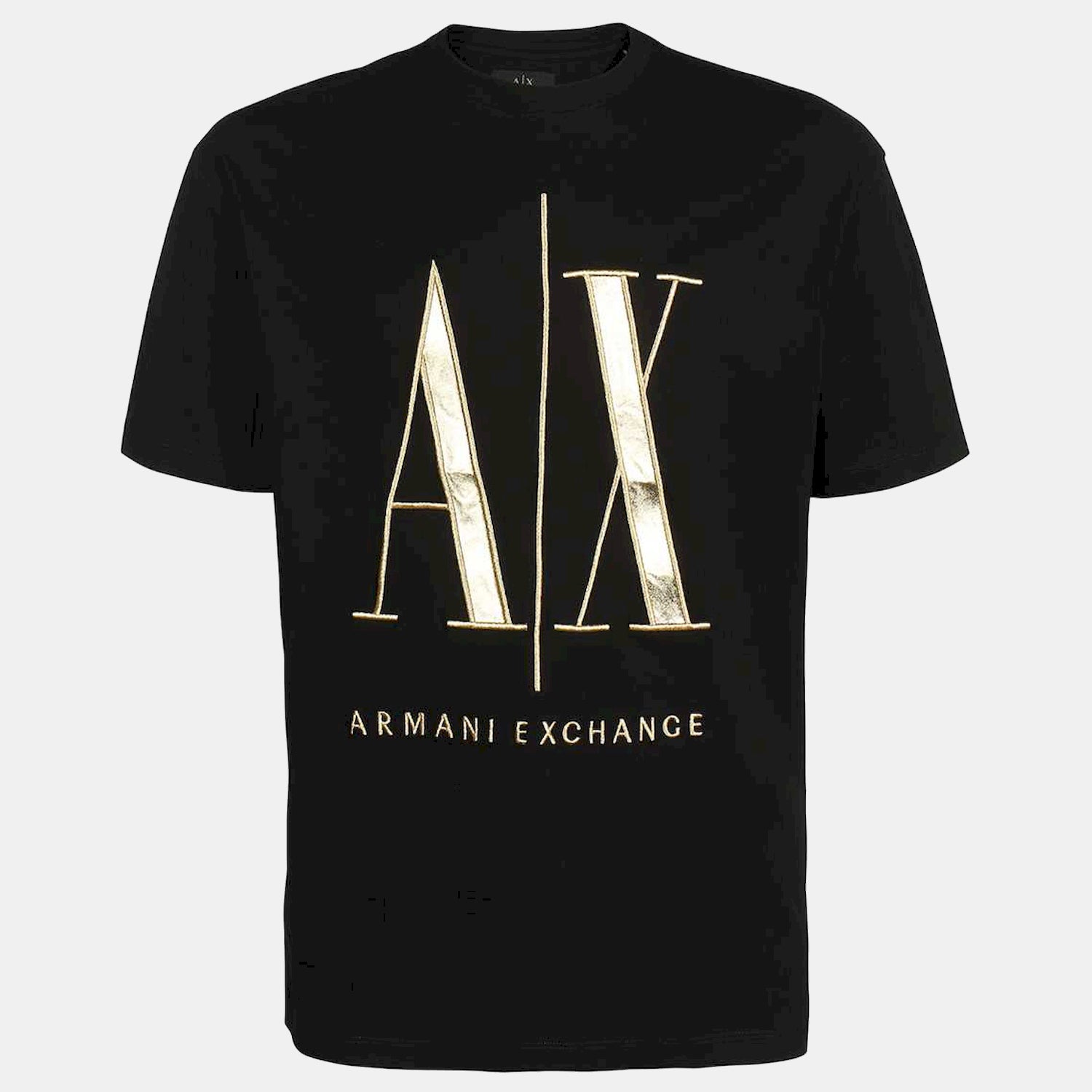 Armani Exchange T Shirt 8nztpq Zjh4z Blk Gold Preto Ouro_shot3