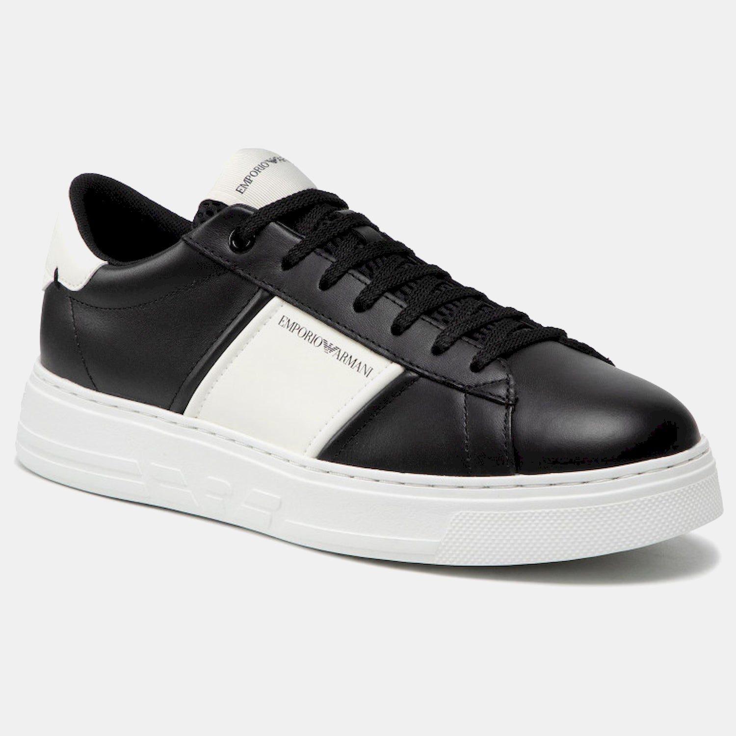 Armani Sapatilhas Sneakers Shoes X4x570 Xn010 Blk White Preto Branco_shot1