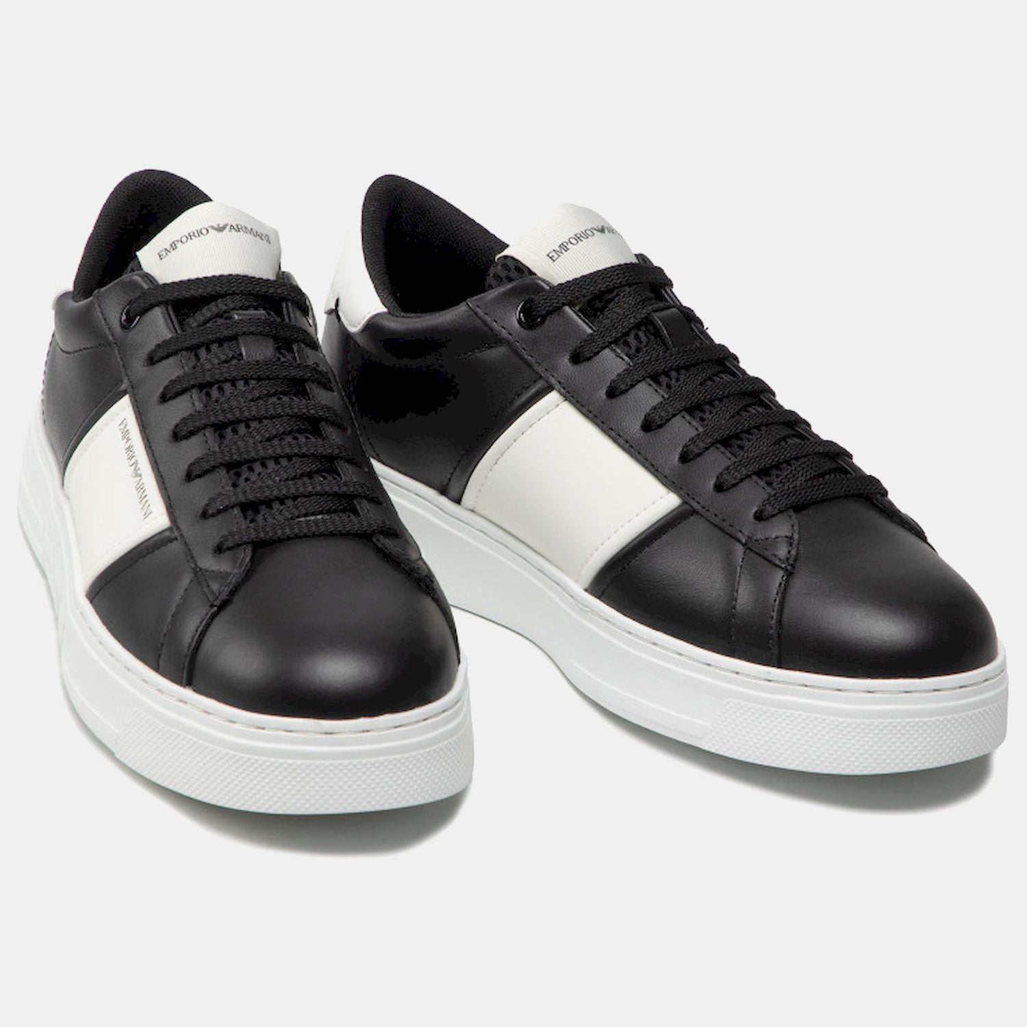 Armani Sapatilhas Sneakers Shoes X4x570 Xn010 Blk White Preto Branco_shot5