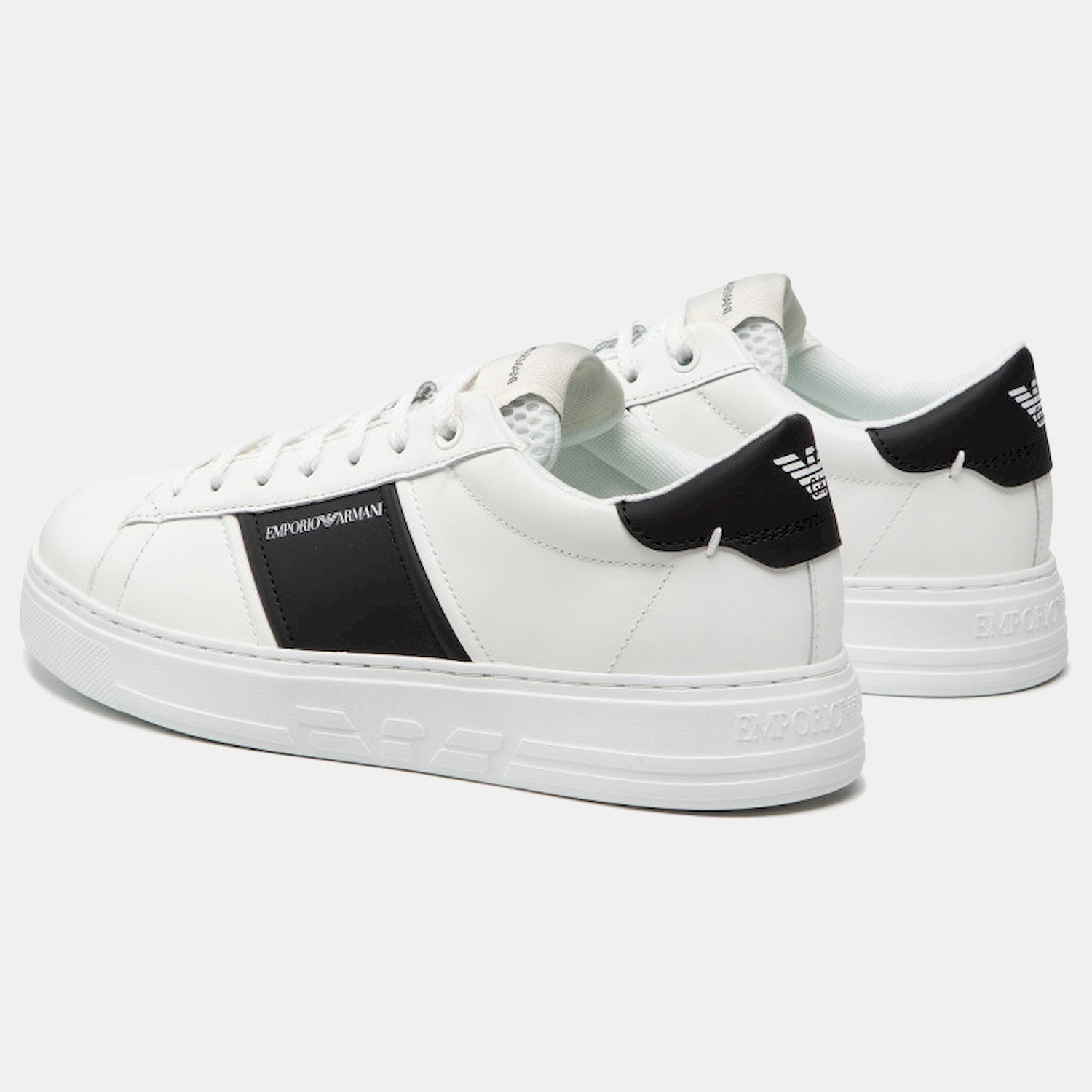 Armani Sapatilhas Sneakers Shoes X4x570 Xn010 Whi Black Branco Preto_shot3