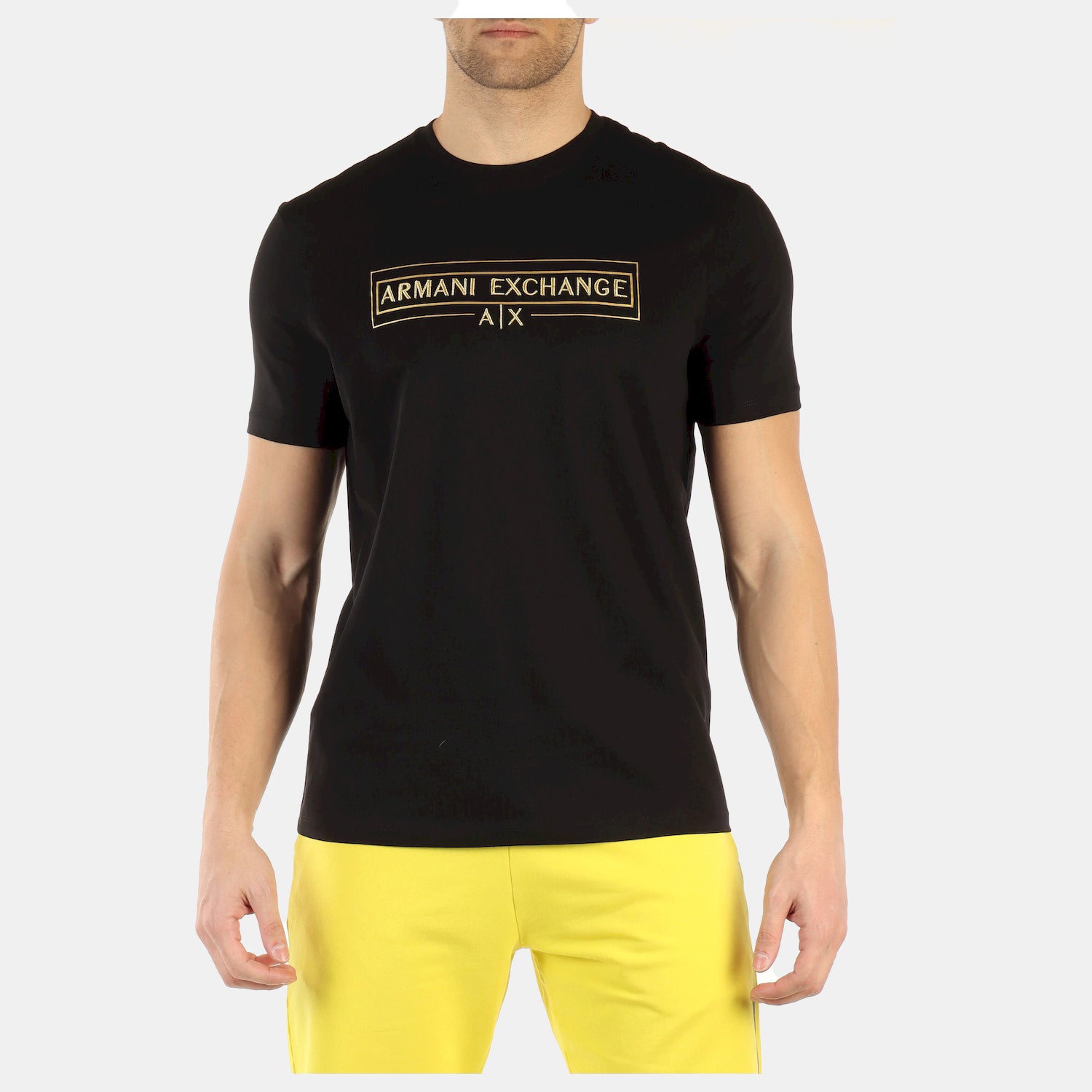 Armani T Shirt 3rztra Zj9az Blk Gold Preto Ouro_shot3