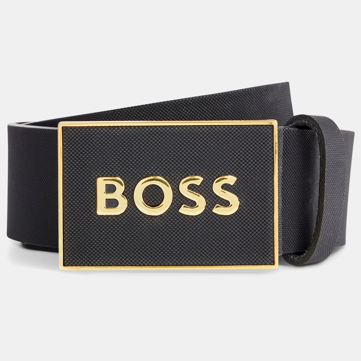 Boss Cinto Belt Bossicon S1 40 Blk Gold Preto Ouro_shot1