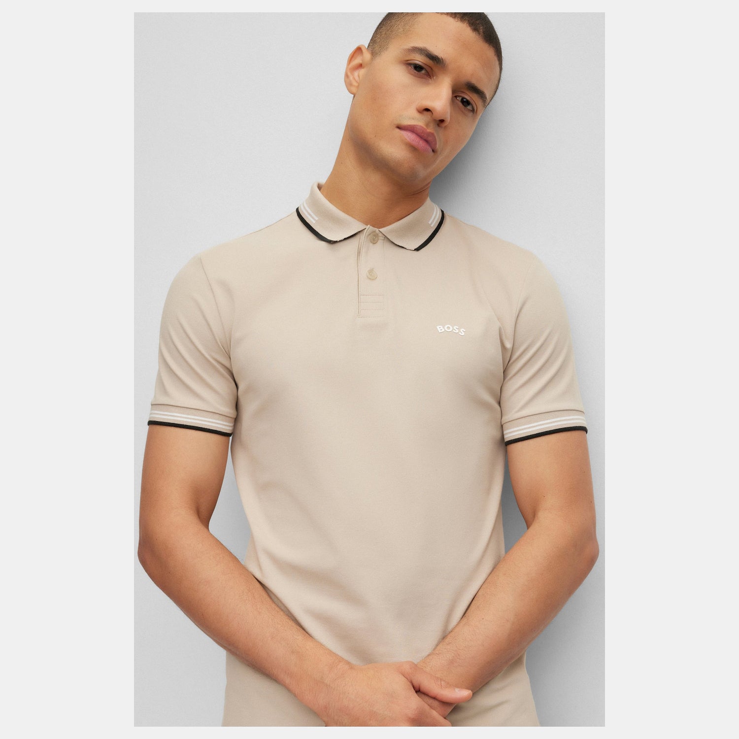 Boss Polo  Paul Curved 50 Beige Beige_shot2