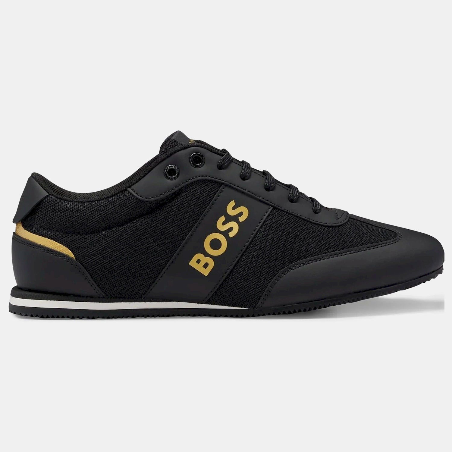 Boss Sapatilhas Sneakers Shoes Rusham Lowp Mx Blk Gold Preto Ouro_shot2