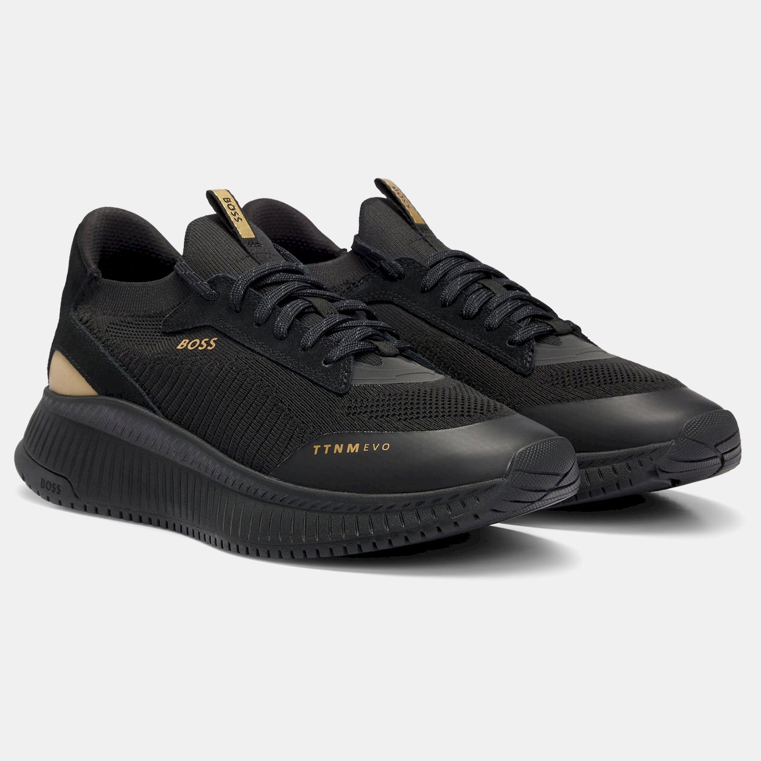 Boss Sapatilhas Sneakers Shoes Ttnm Evo Slon Blk Gold Preto Ouro_shot1