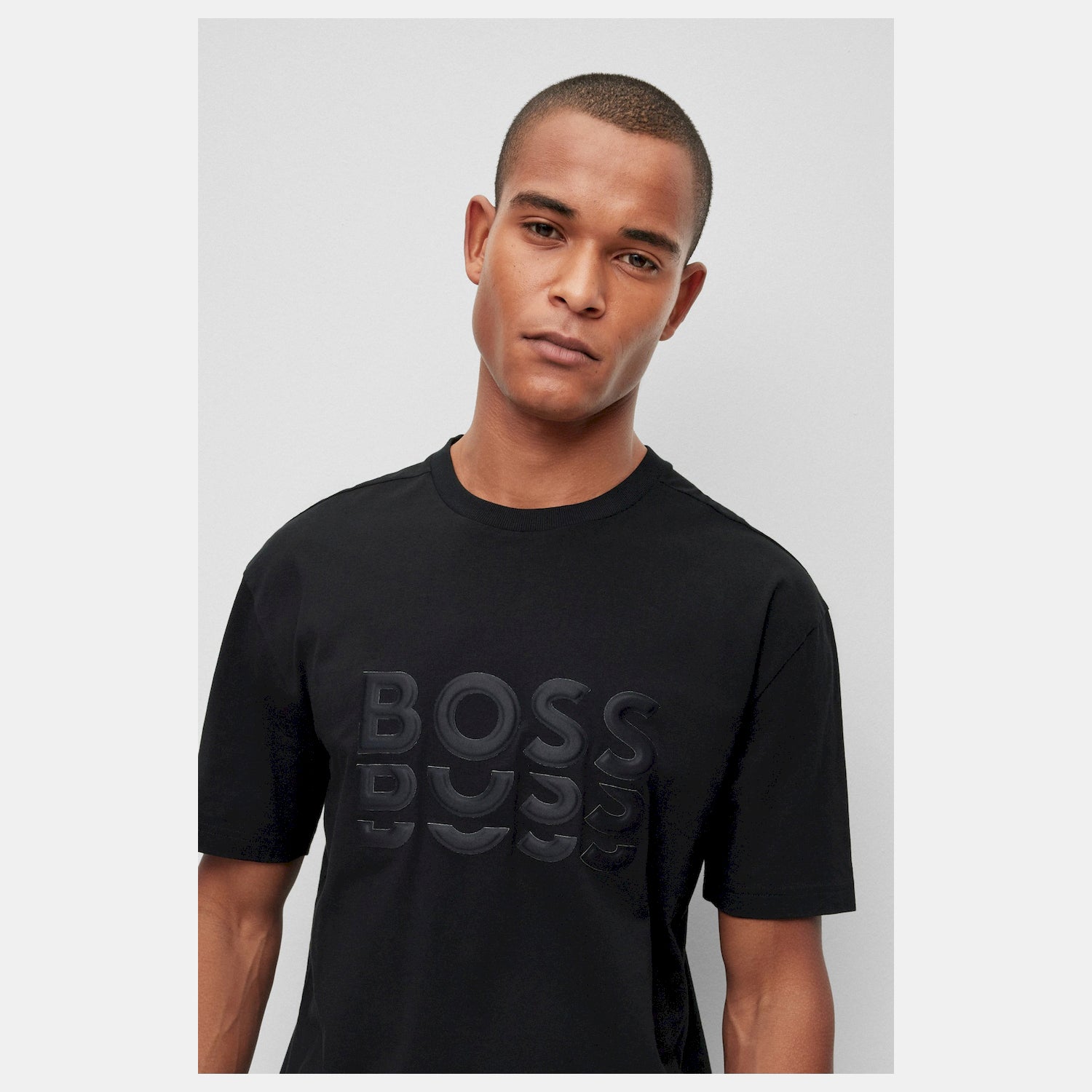 Boss T Shirt Tee 3 50495876 Black Preto_shot2