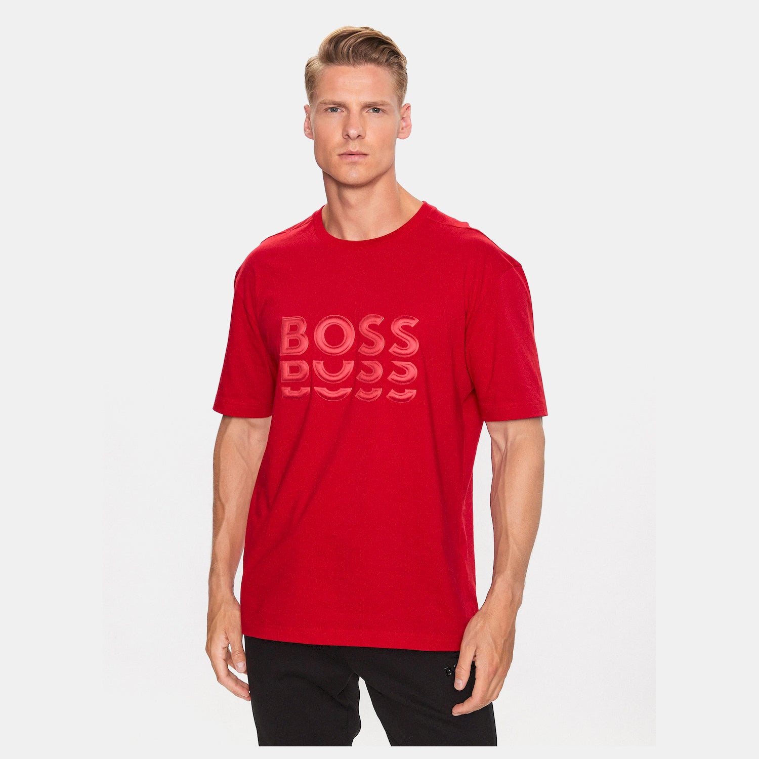 Boss T Shirt Tee 3 50495876 Red Vermelho_shot3