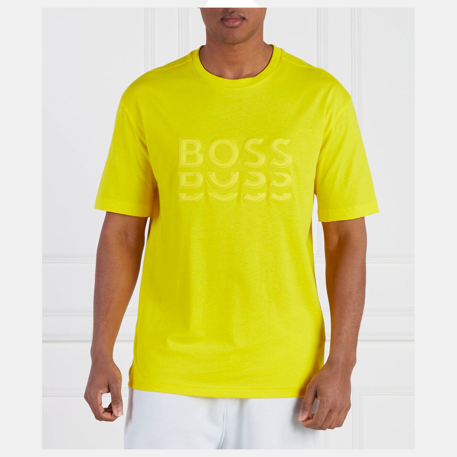 Boss T Shirt Tee 3 50495876 Yellow Amarelo_shot1