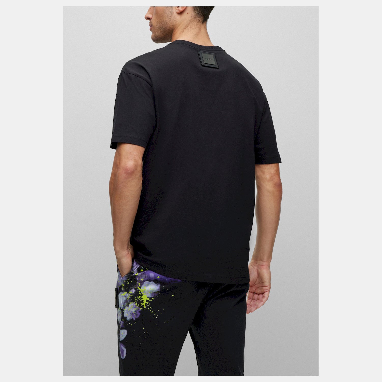 Boss T Shirt Tee Lotus 8802 Black Preto_shot1