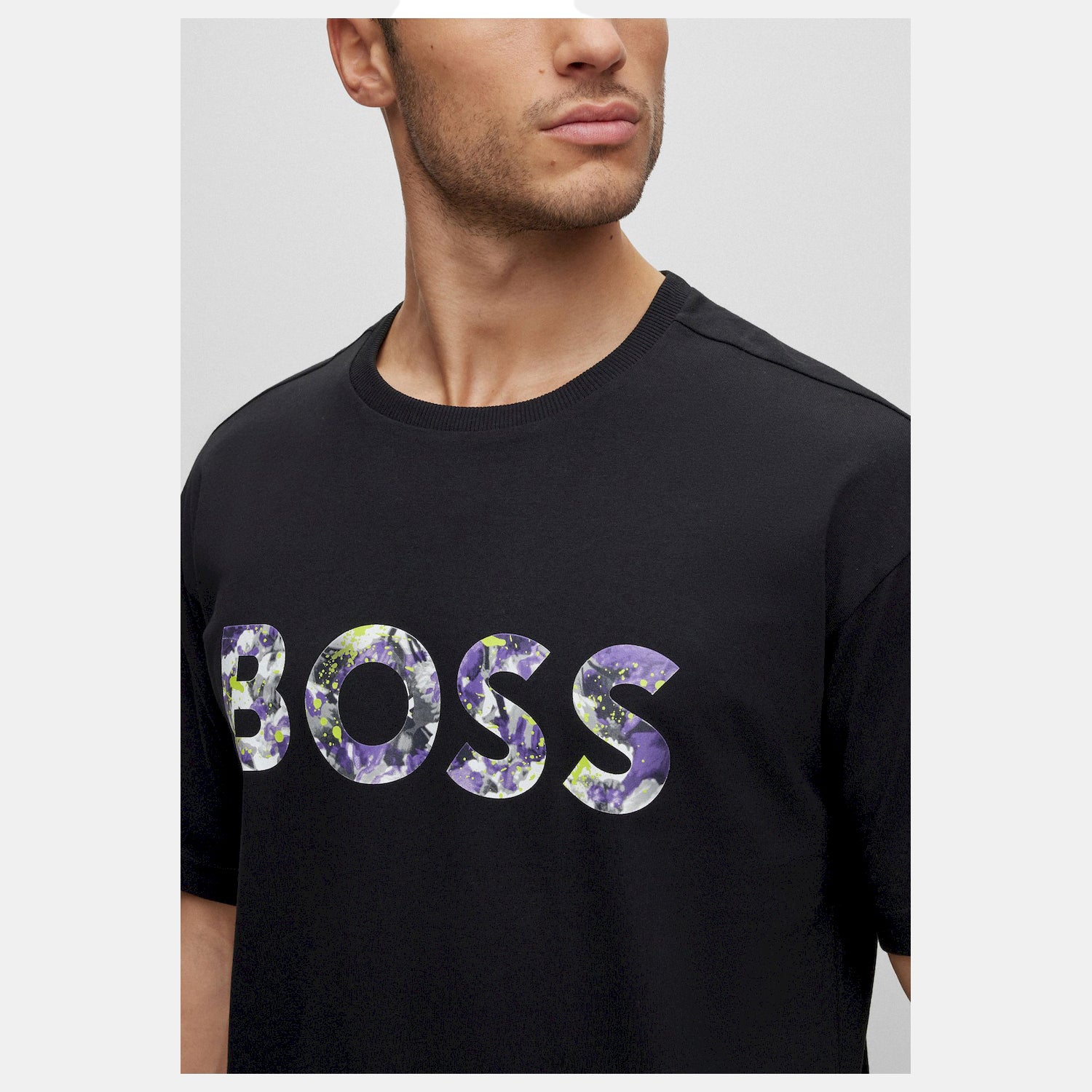 Boss T Shirt Tee Lotus 8802 Black Preto_shot4