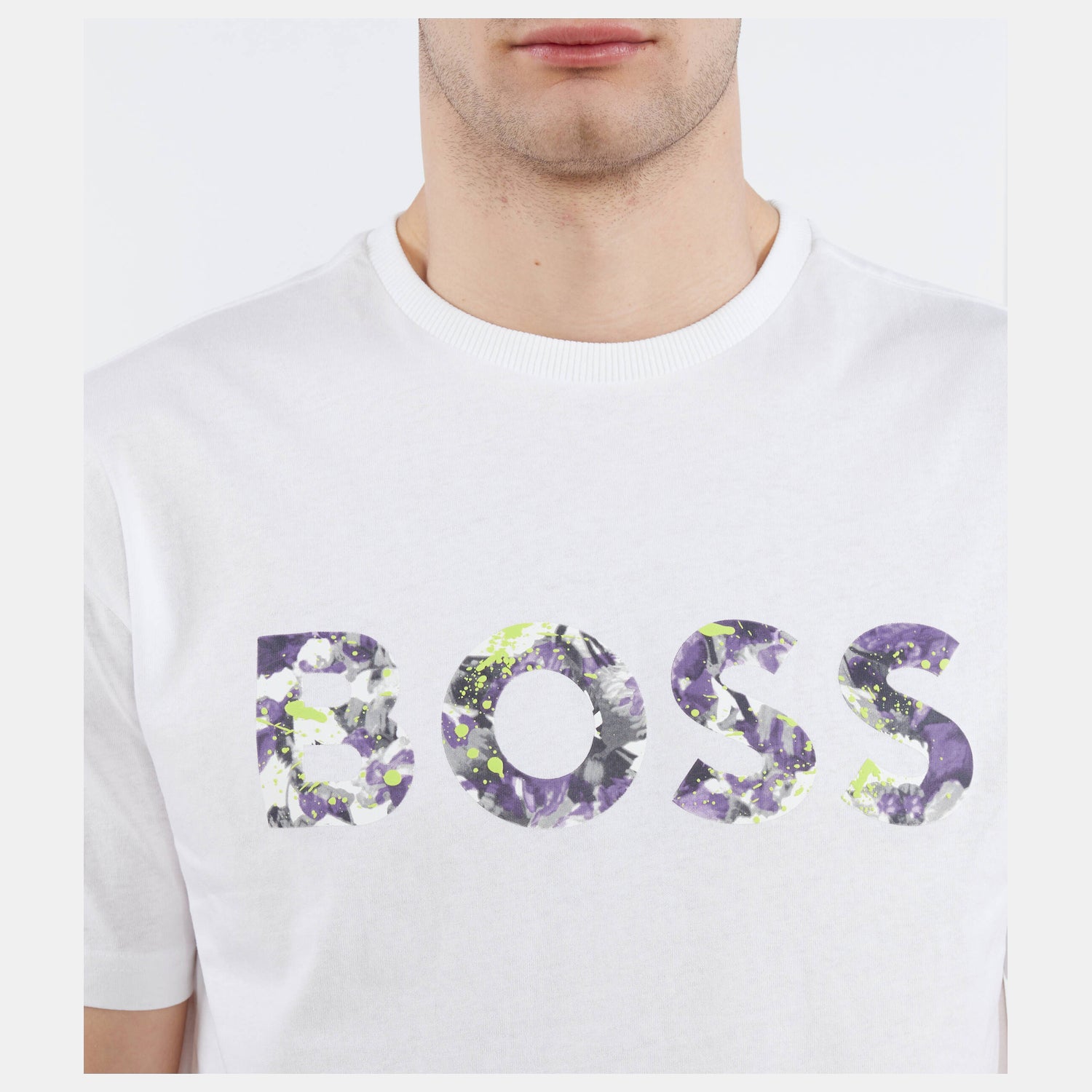 Boss T Shirt Tee Lotus 8802 White Branco_shot4