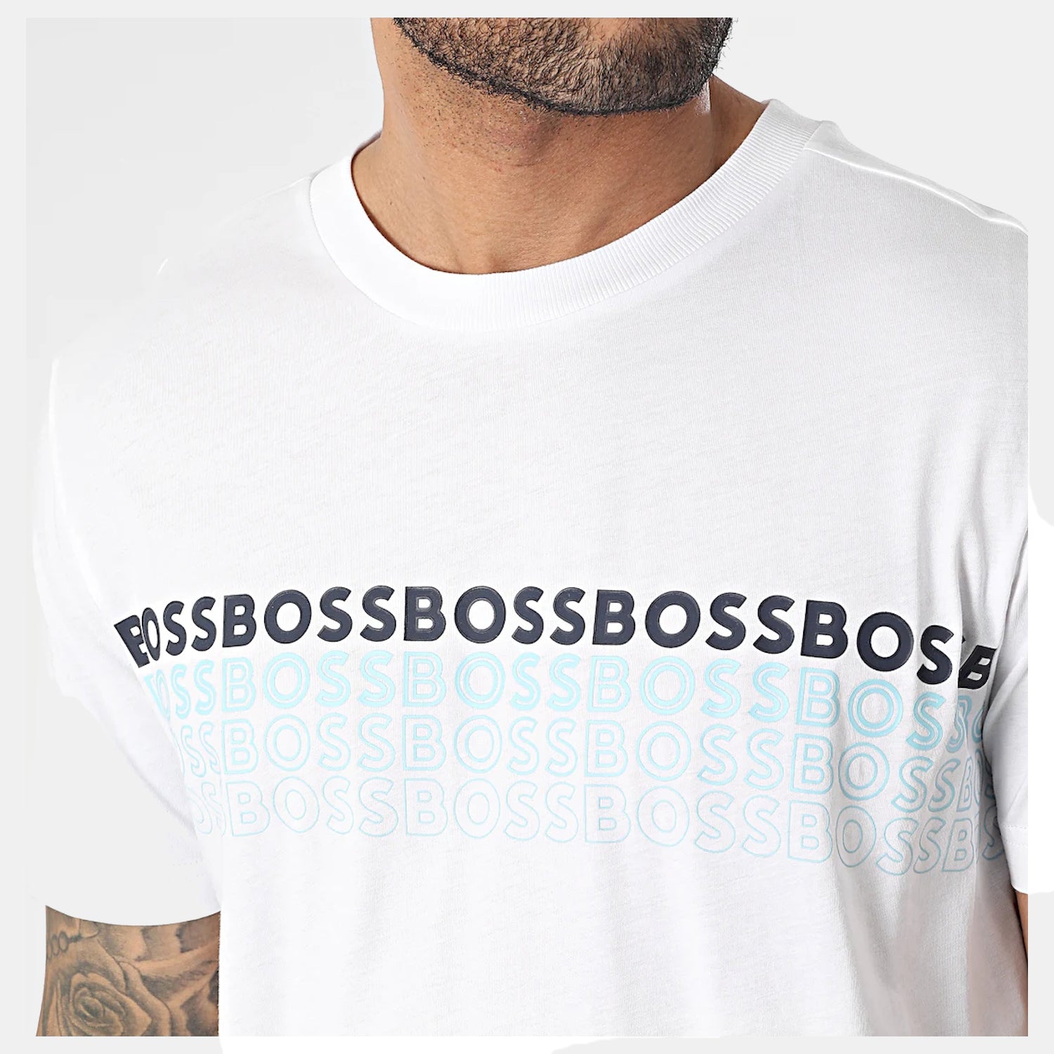 Boss T Shirt Tee2 50488785 White Branco_shot3
