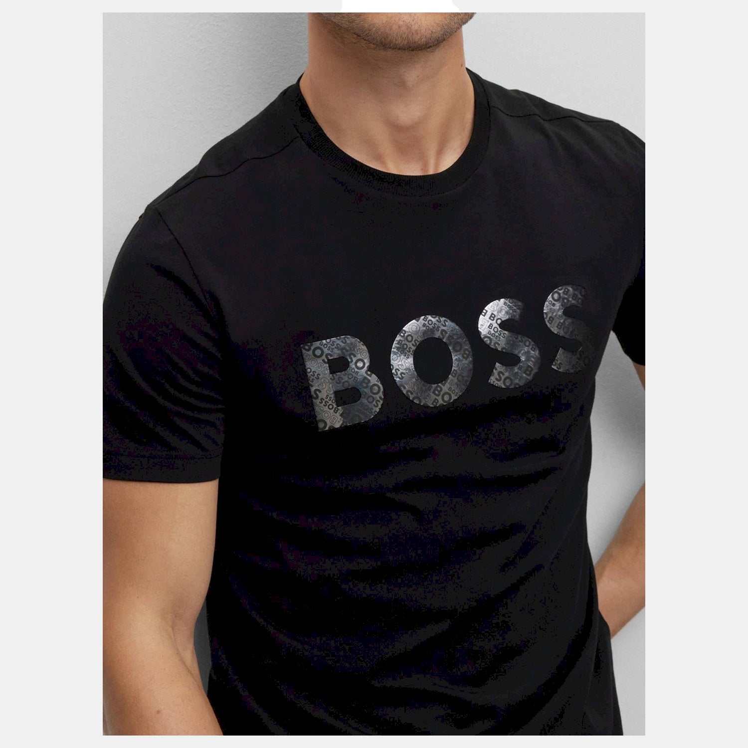 Boss T Shirt Tee3 50488833 Black Preto_shot2