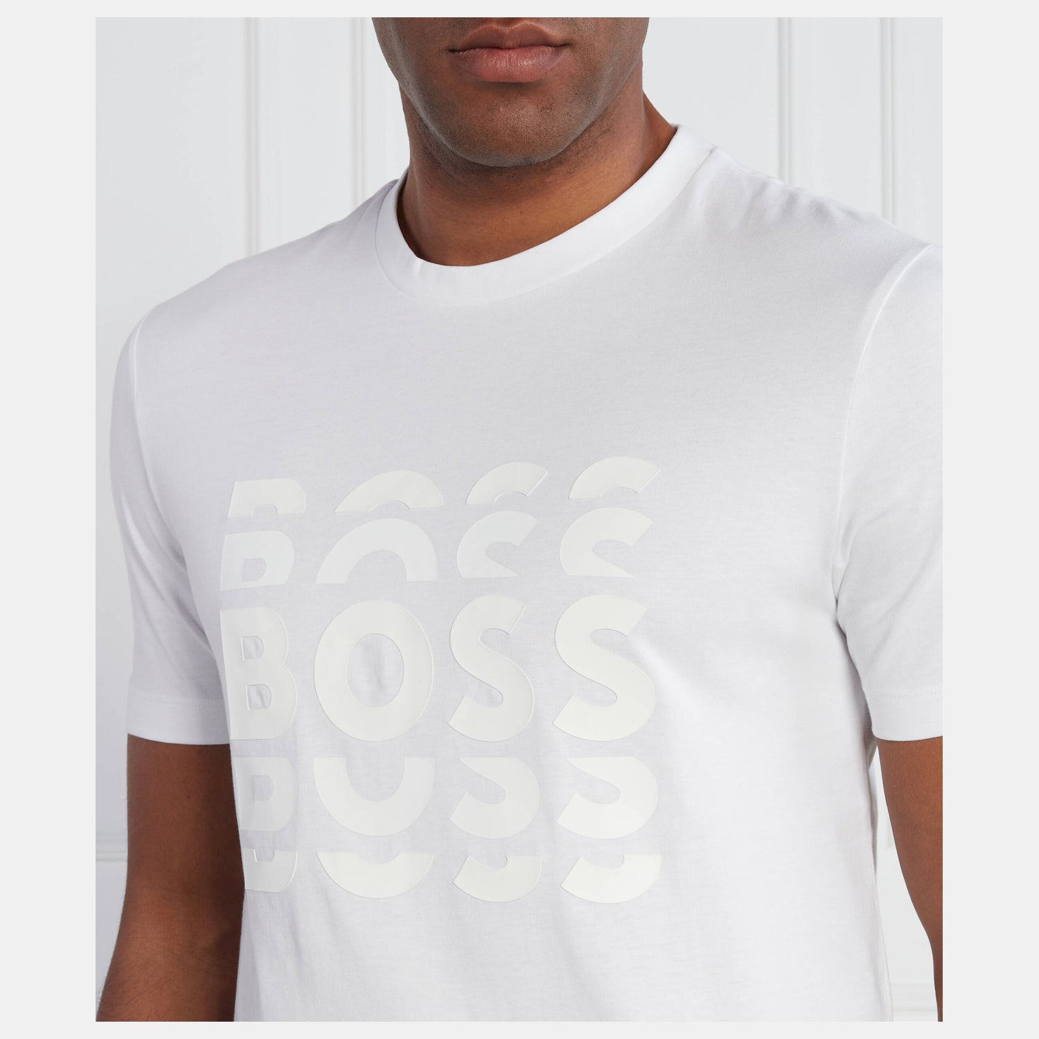 Boss T Shirt Tiburt414 White Branco_shot3