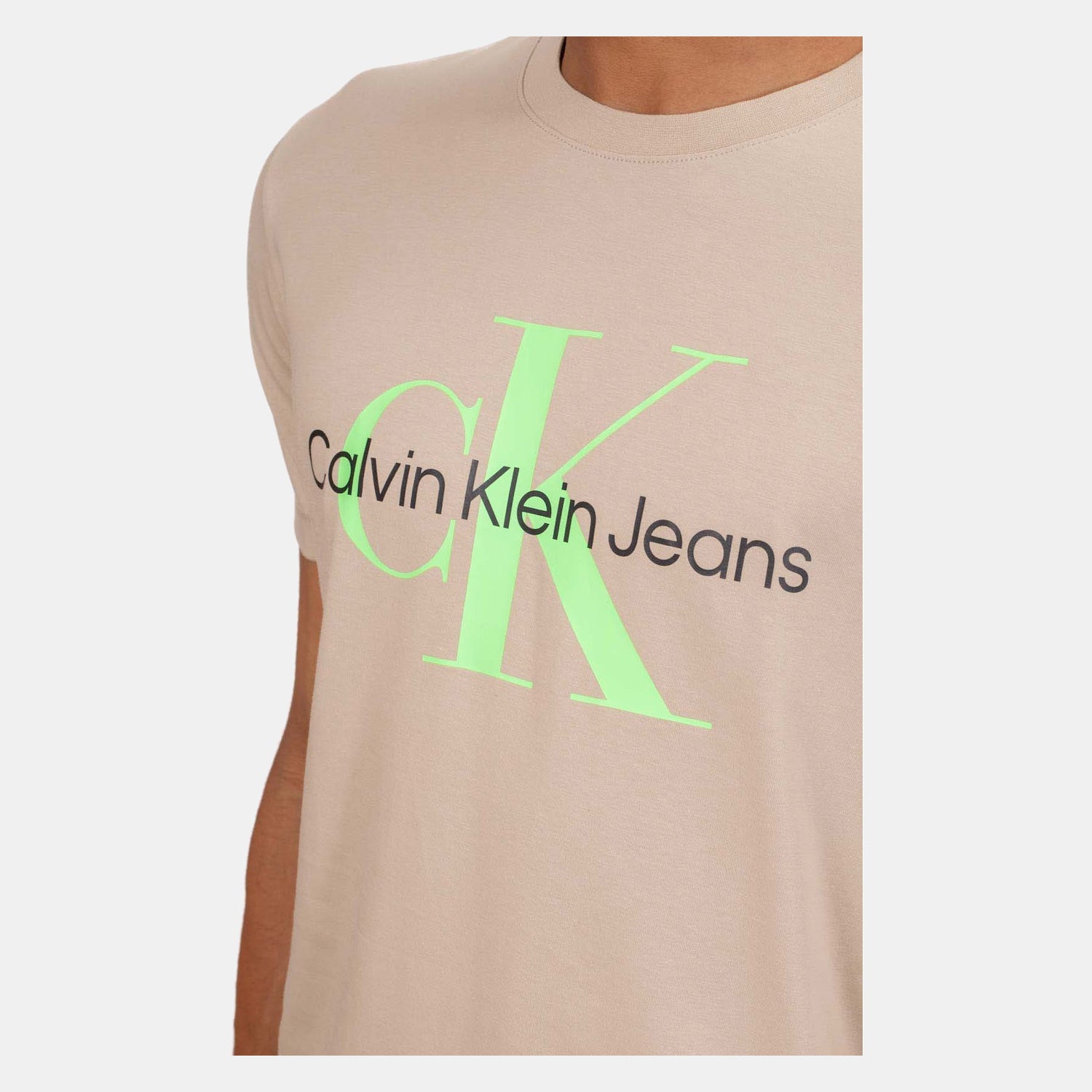Calvin Klein T Shirt J30j320806 Taupe Taupe_shot2
