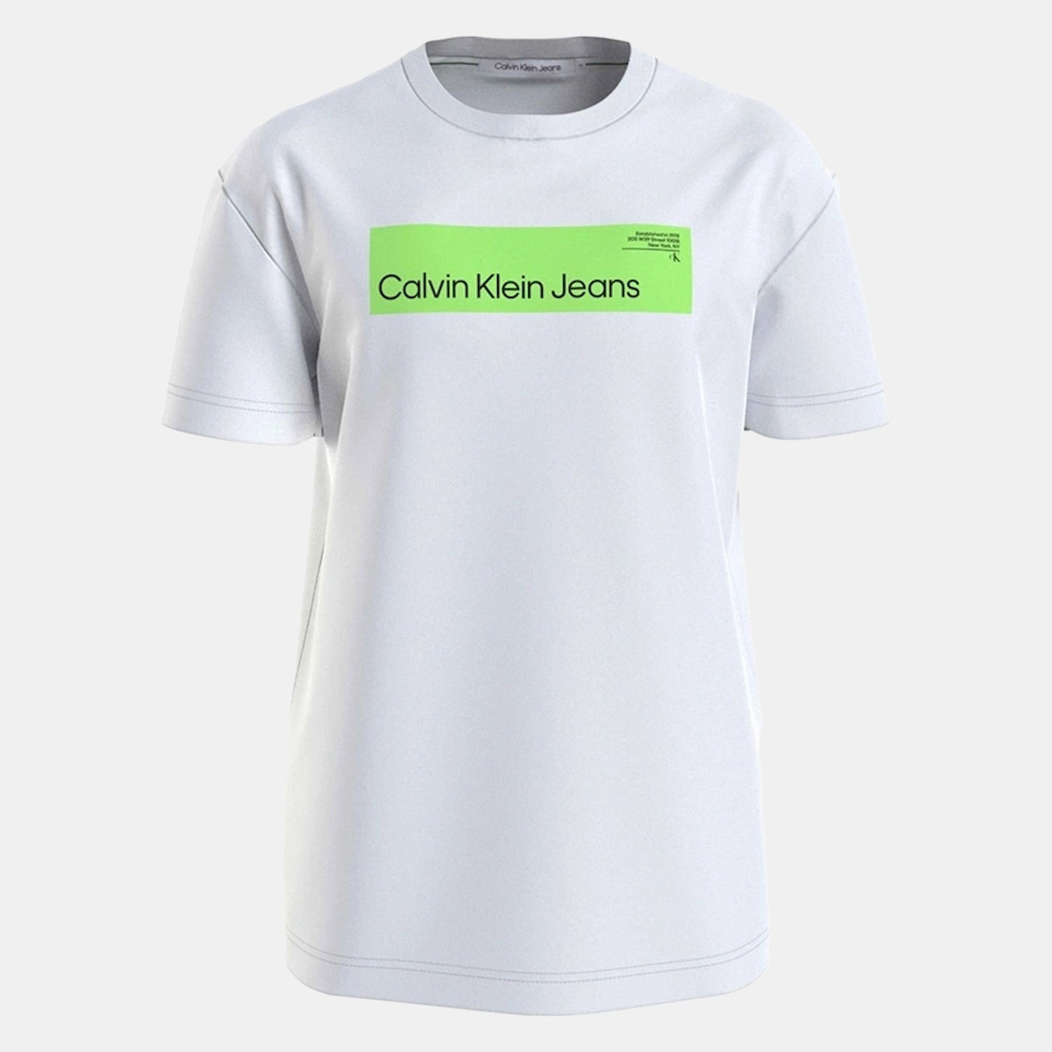 Calvin Klein T Shirt J30j324018 Whi Green Branco Verde_shot1