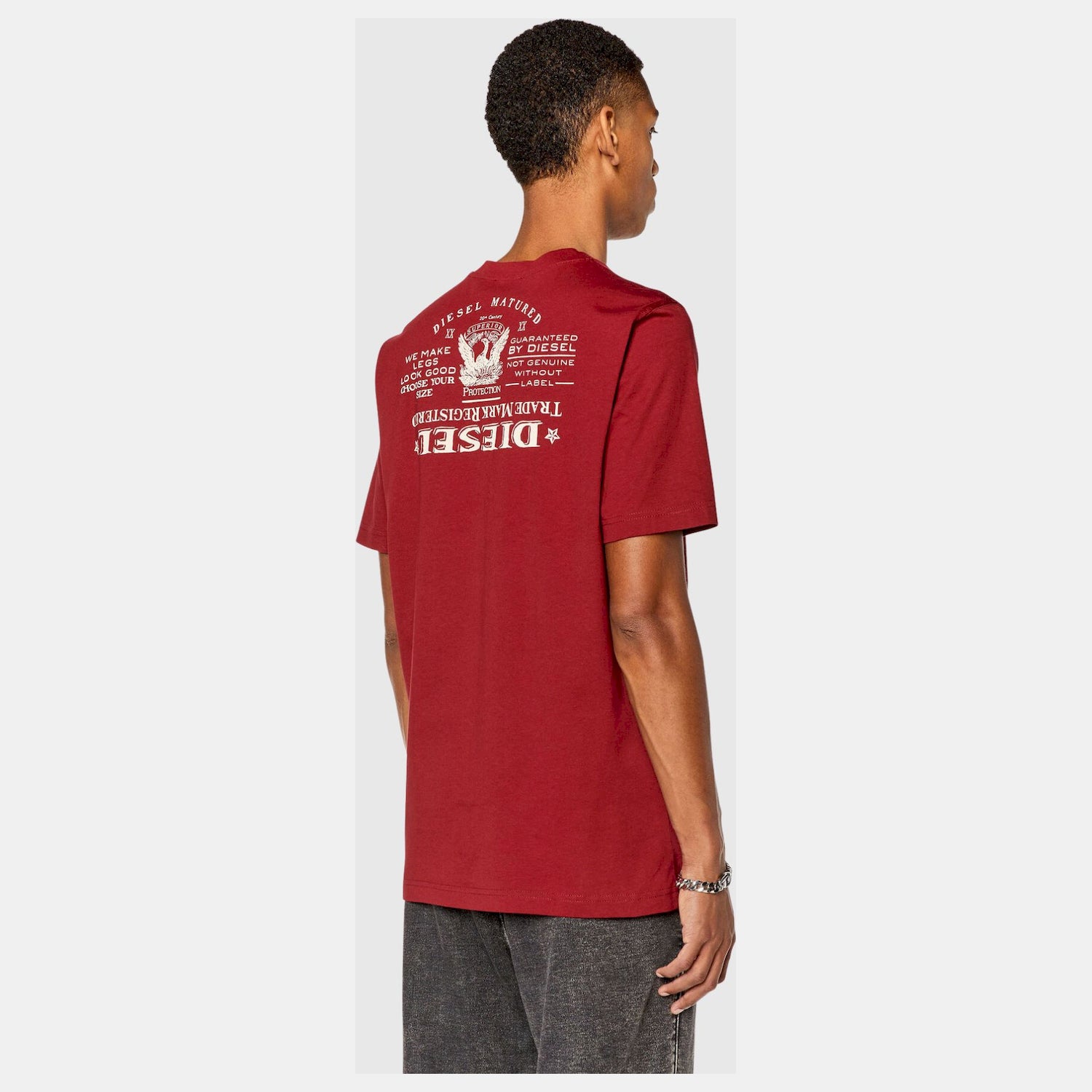 Diesel T Shirt A02333 0catm Red Vermelho_shot2