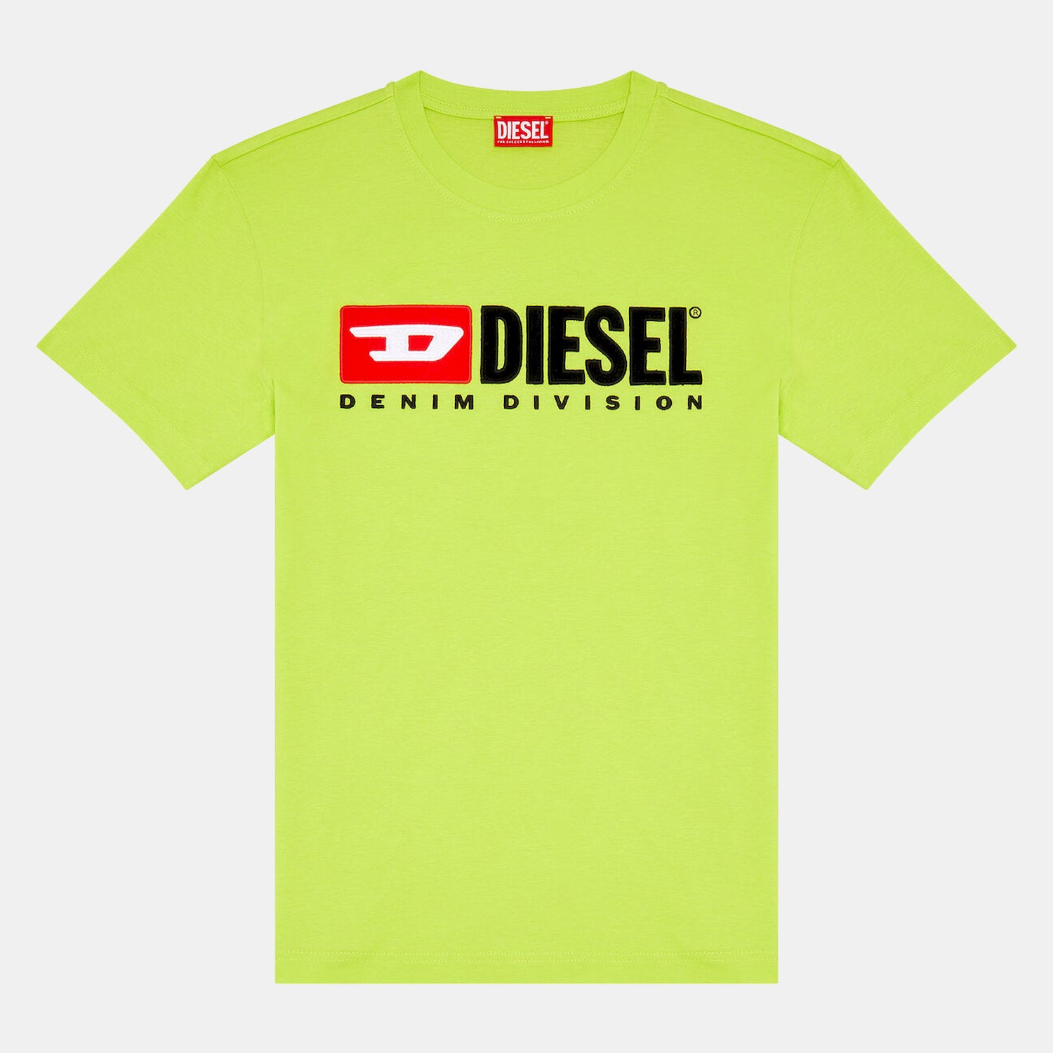 Diesel T Shirt A03766 0aaxj Lime Lima_shot3
