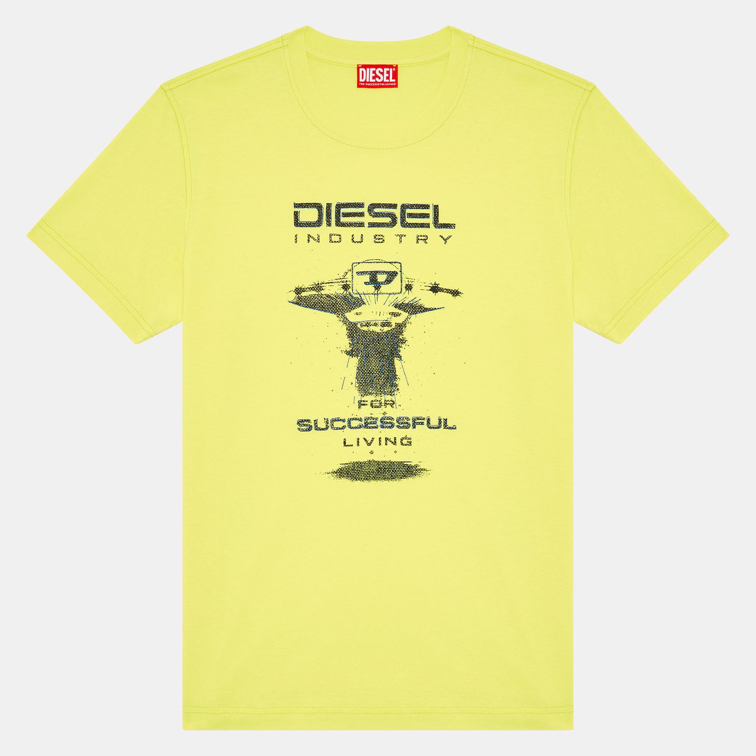 Diesel T Shirt A12497 0grai Yellow Amarelo_shot2