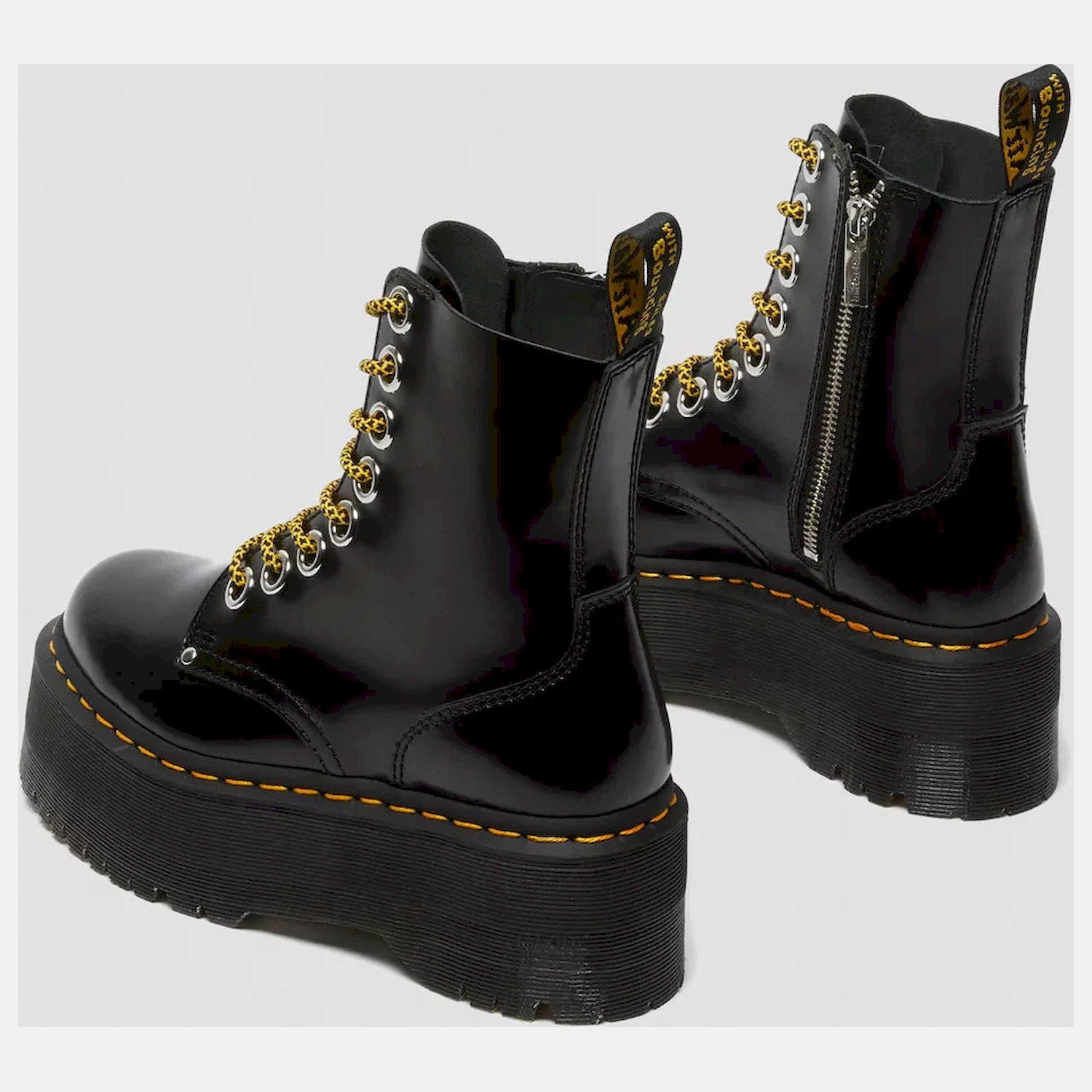 Dr Martens Botas Boots Jadon Max Butt Blk Shinny Preto Verniz_shot2