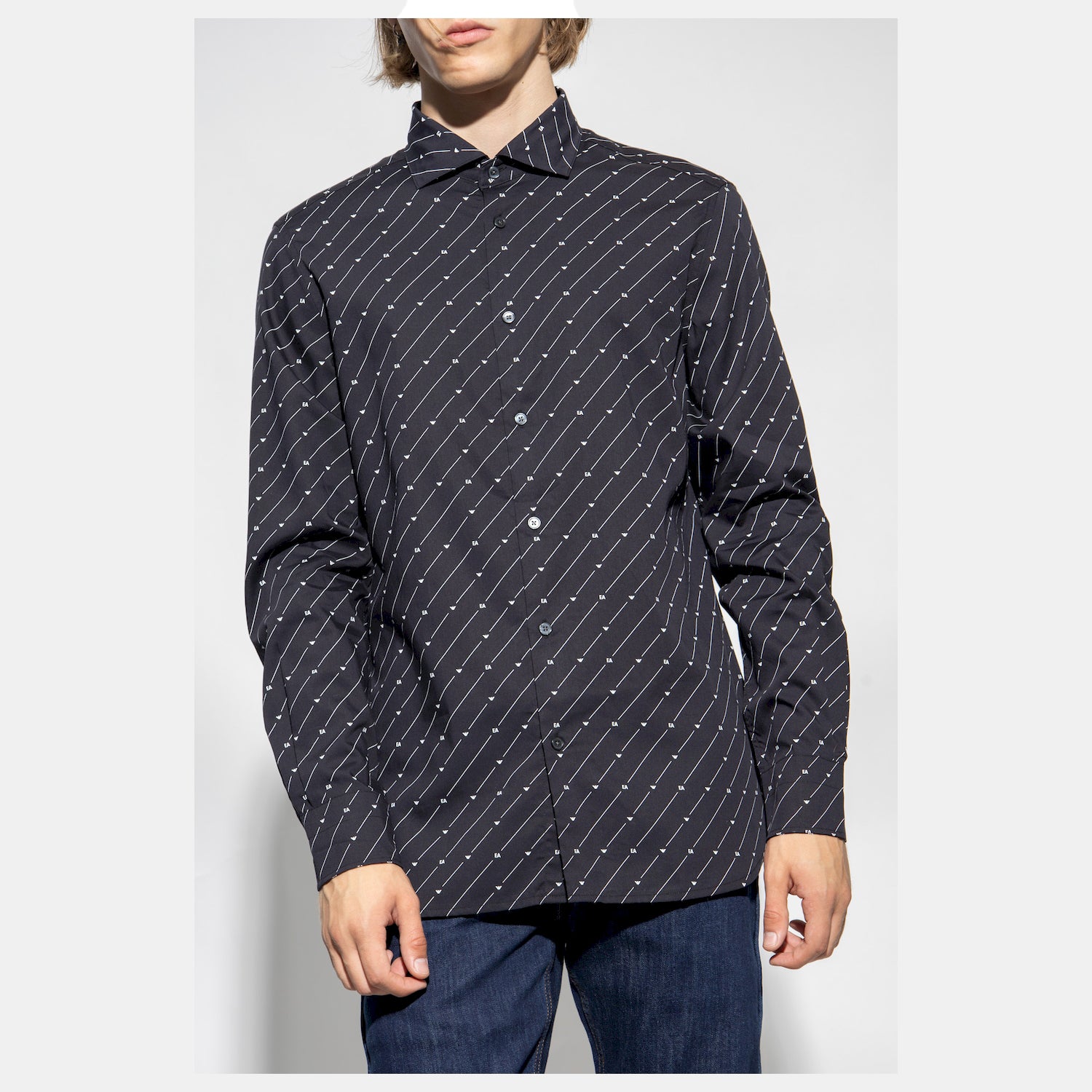 Emporio Armani Camisa Shirt 6r1c86 1nmvz Black Preto_shot3