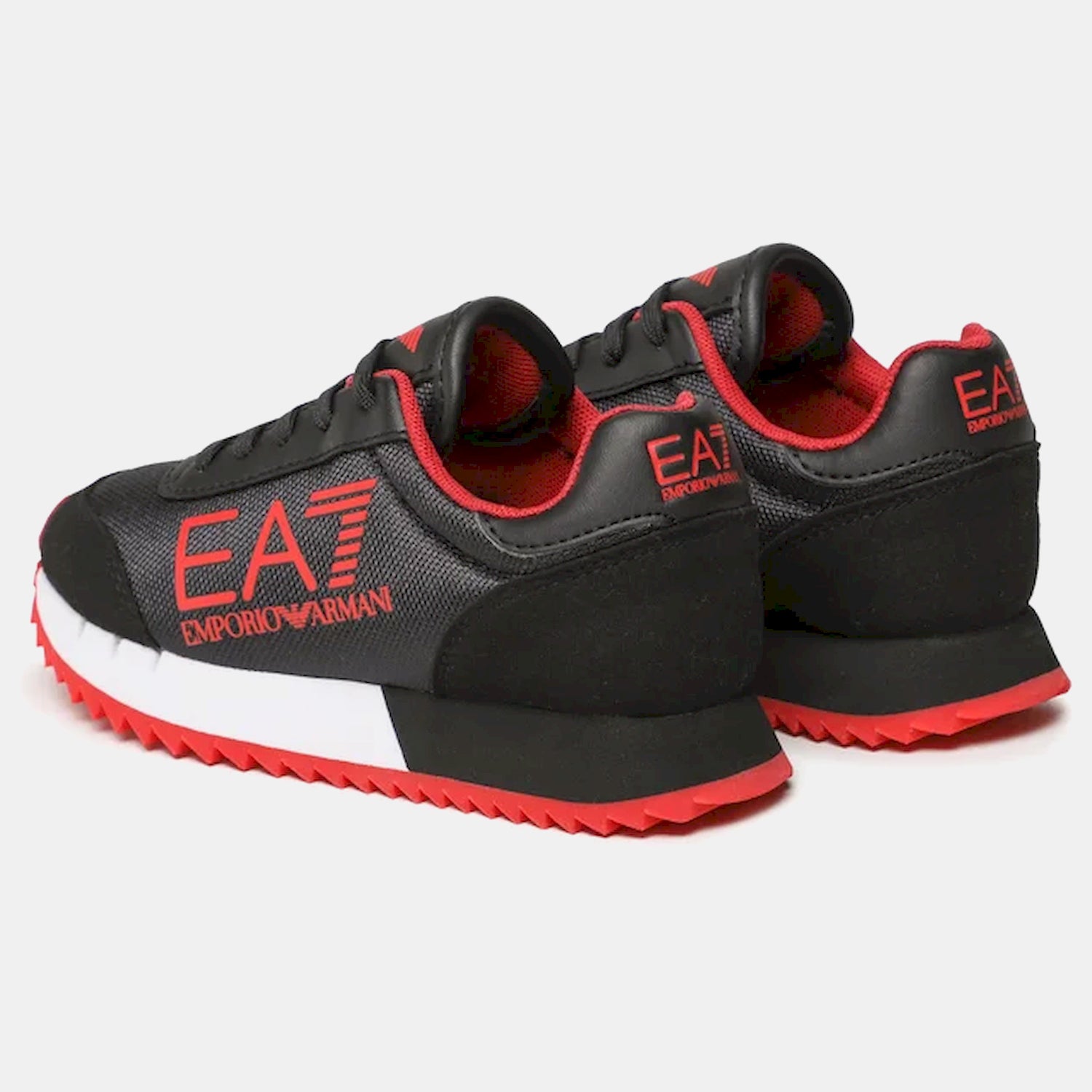 Emporio Armani Ea7 Sapatilhas Sneakers Shoes Xsx107 Xot56 Black Red Preto Vermelho_shot1