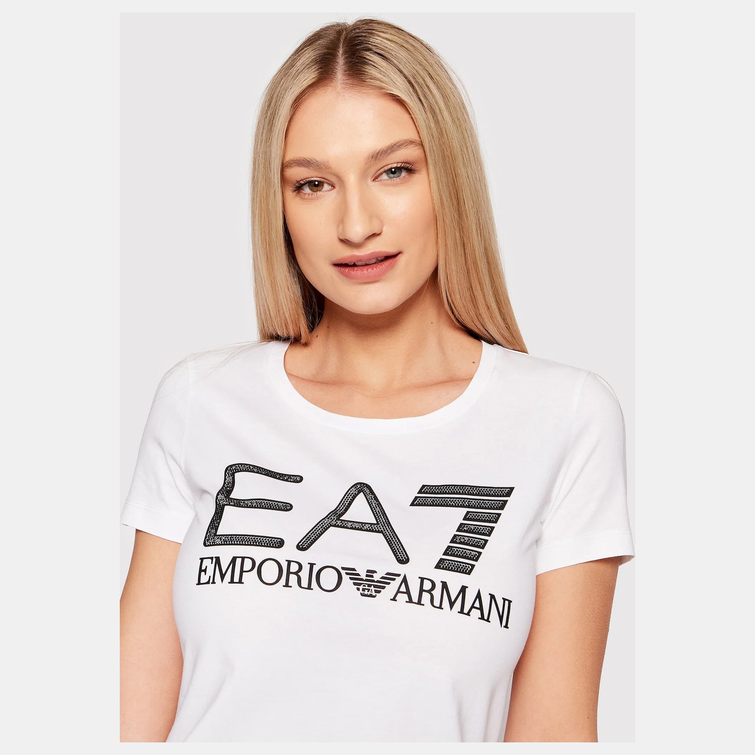 Emporio Armani Ea7 T Shirt 3ltt46 Tjfvz White Blk Branco Preto_shot2