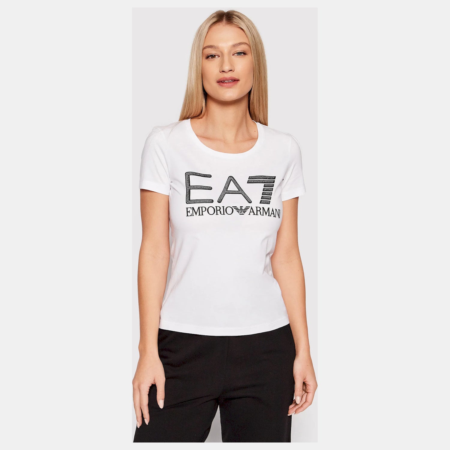 Emporio Armani Ea7 T Shirt 3ltt46 Tjfvz White Blk Branco Preto_shot3